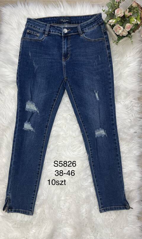 Jeansy damskie S5826 1 kolor 38-46 1