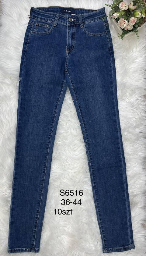 Jeansy damskie S6516 1 kolor 36-44 1