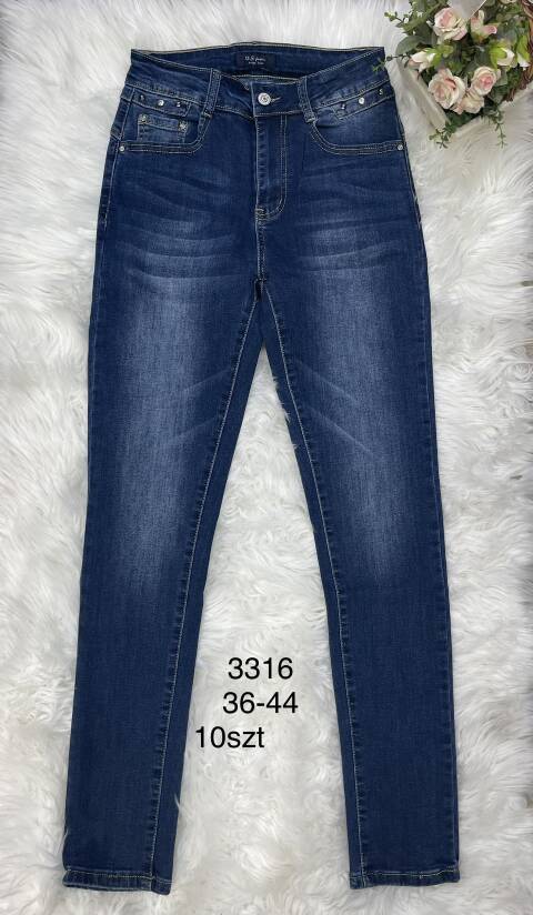 Jeansy damskie 3316 1 kolor 36-44 1