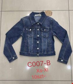 Kurtka jeansowa damskie C007-B 1 kolor XS-XL