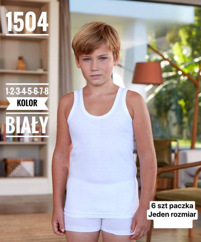 Bluzka chłopięca 1504 1 kolor  1-8(TOWAR Tureckie)