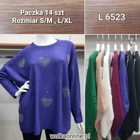 Sweter damskie L6523 Mix kolor S/M-L/XL