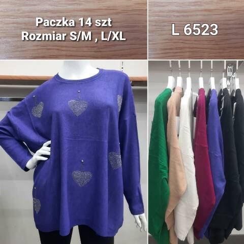 Sweter damskie L6523 Mix kolor S/M-L/XL 1