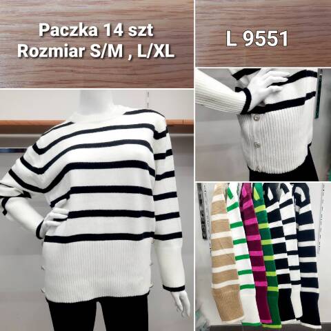 Sweter damskie L9551 Mix kolor S/M-L/XL 1