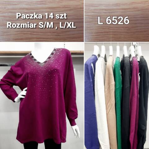 Sweter damskie L6526 Mix kolor S/M-L/XL 1
