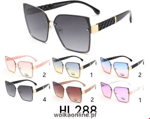 Okulary przeciwsłoneczne damskie HL288 Mix kolor Standard