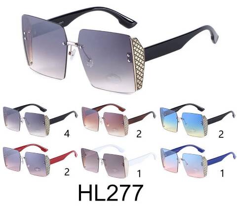 Okulary przeciwsłoneczne damskie HL277 Mix kolor Standard