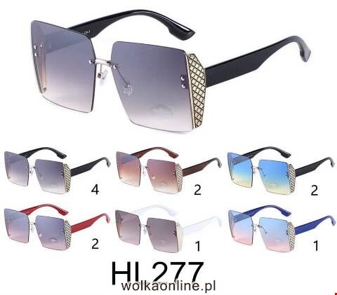 Okulary przeciwsłoneczne damskie HL277 Mix kolor Standard