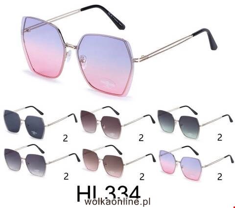 Okulary przeciwsłoneczne damskie HL334 Mix kolor Standard