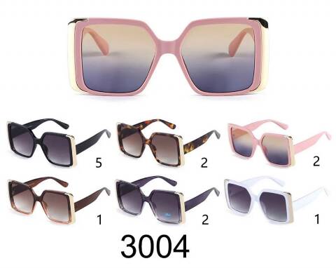 Okulary przeciwsłoneczne damskie 3004 Mix kolor Standard