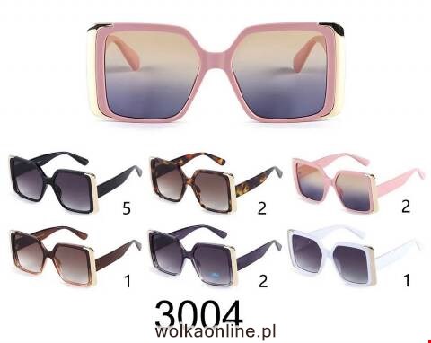 Okulary przeciwsłoneczne damskie 3004 Mix kolor Standard