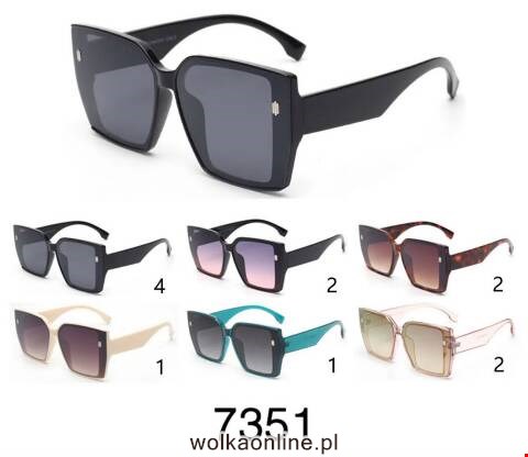 Okulary przeciwsłoneczne damskie 7351 Mix kolor Standard