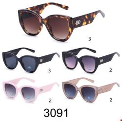 Okulary przeciwsłoneczne damskie 3091 Mix kolor Standard