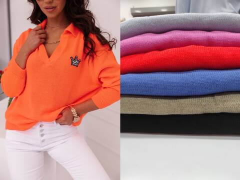 Sweter danmskie 9678 Mix kolor Standard (Towar Tureckie) 1