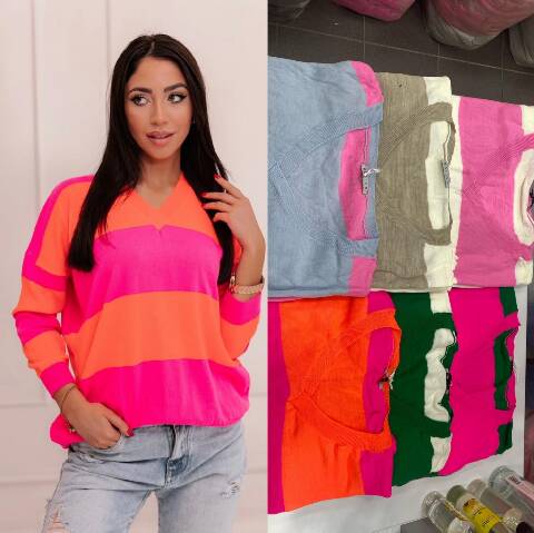 Sweter danmskie 9729 Mix kolor Standard (Towar Tureckie) 1