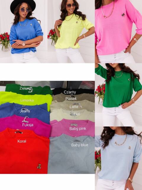 Sweter danmskie 9739 Mix kolor Standard (Towar Tureckie) 1