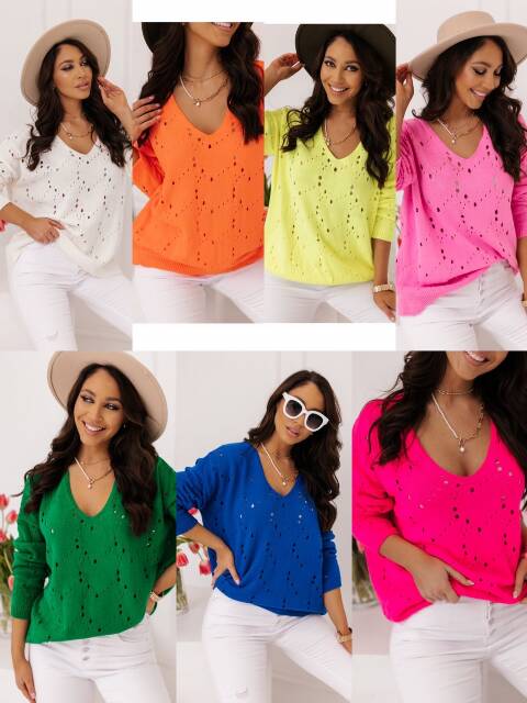 Sweter danmskie 9740 Mix kolor Standard (Towar Tureckie) 1