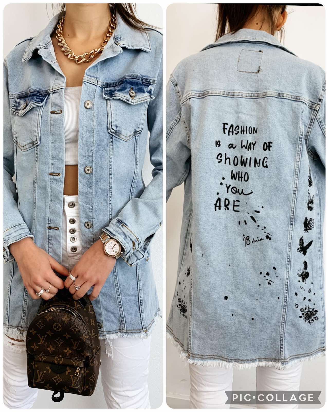 Kurtka jeansowa damskie 0002 1 kolor  XS-XL