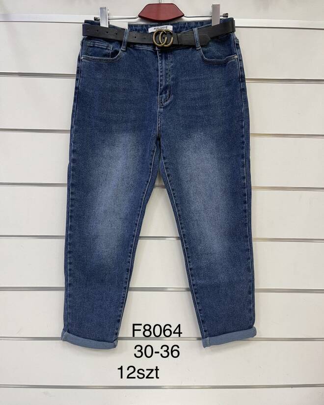 Jeansy damskie F8064 1 kolor  30-36