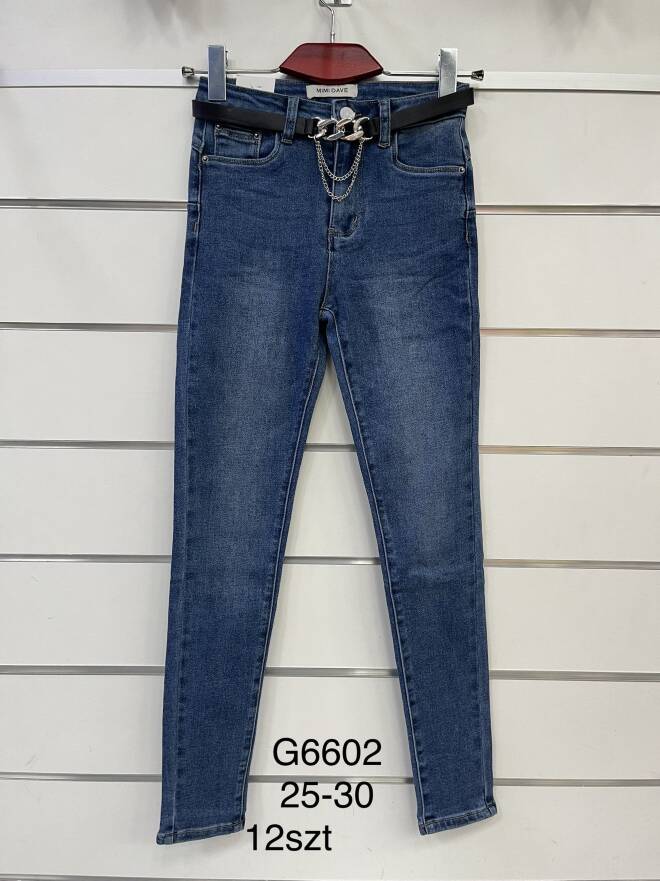 Jeansy damskie G6602 1 kolor  25-30
