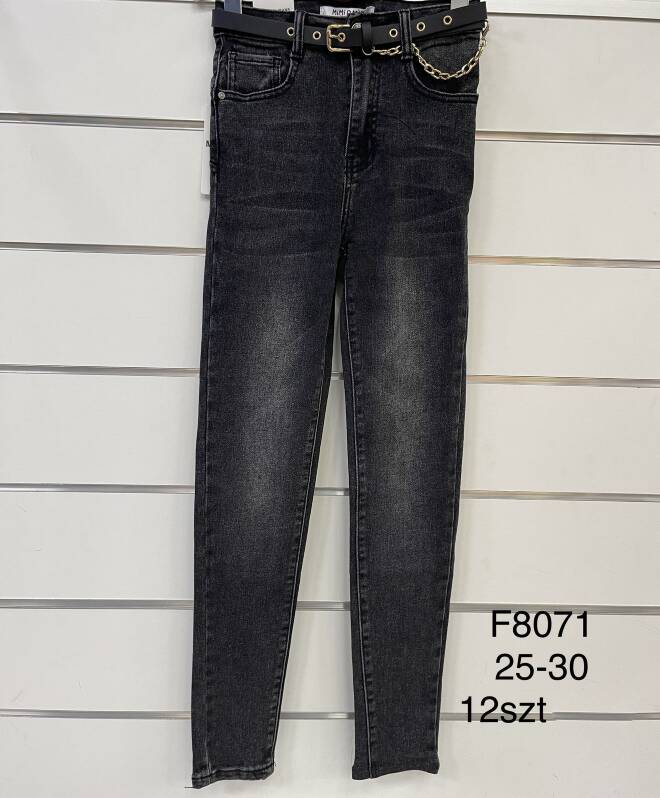 Jeansy damskie F8071 1 kolor  25-30 1