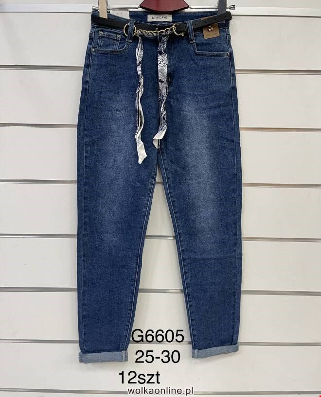 Jeansy damskie G6605 1 kolor  25-30