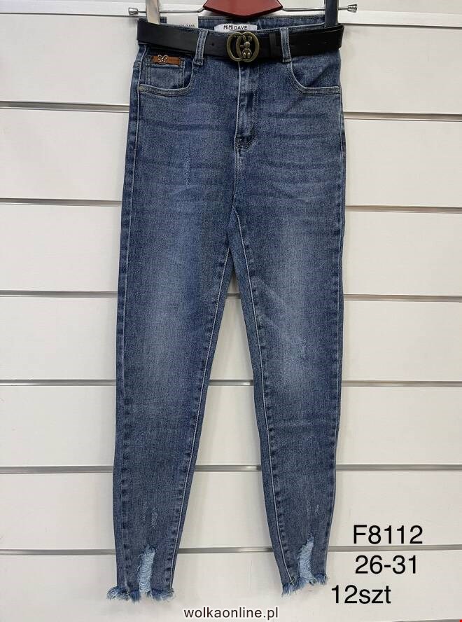 Jeansy damskie F8112 1 kolor  26-31
