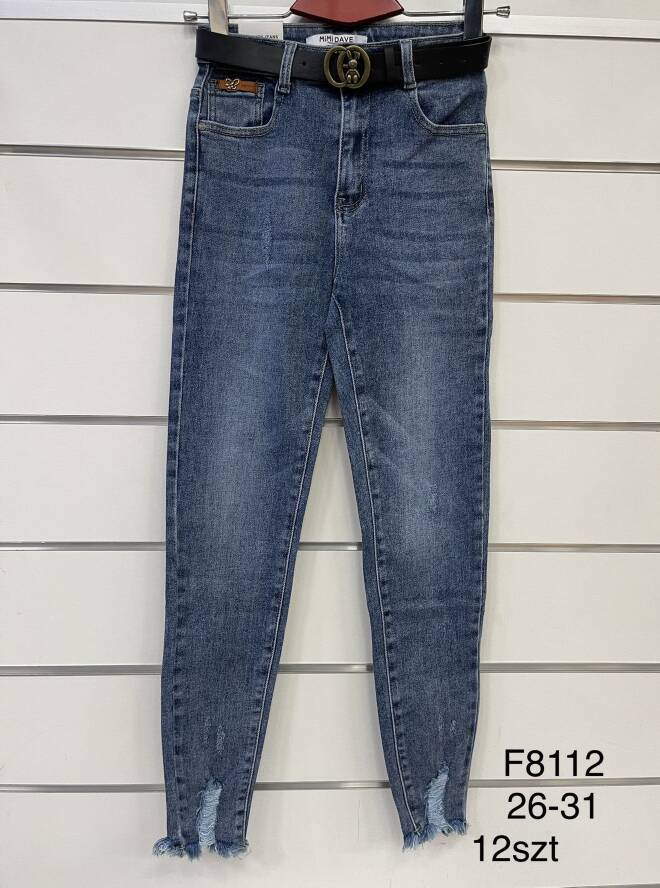 Jeansy damskie F8112 1 kolor  26-31 1