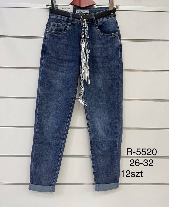 Jeansy damskie R5520 1 kolor  26-32