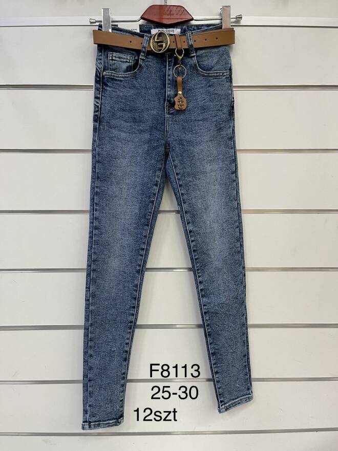 Jeansy damskie F8113 1 kolor  25-30