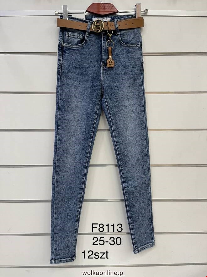 Jeansy damskie F8113 1 kolor  25-30
