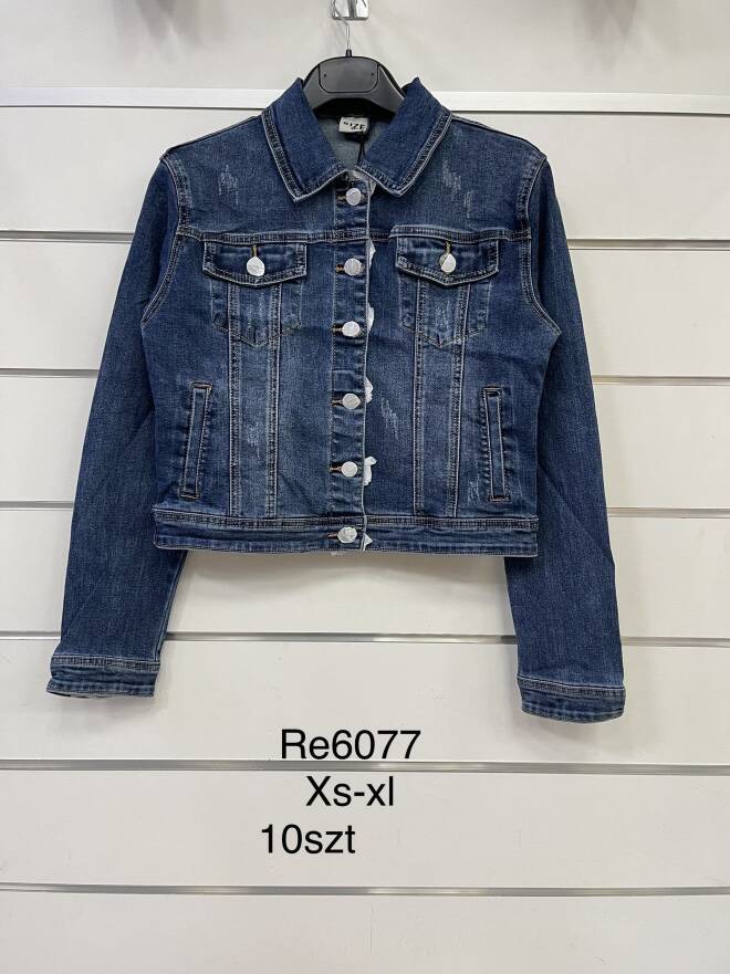 Kurtka jeansowa damskie RE6077 1 kolor  XS-XL