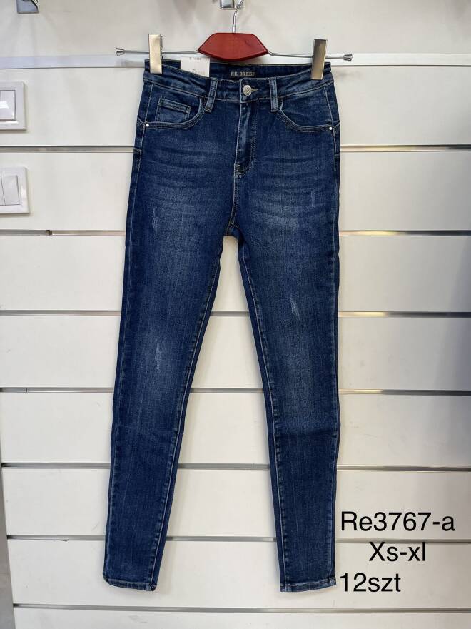 Jeansy damskie RE3767-A 1 kolor  XS-XL