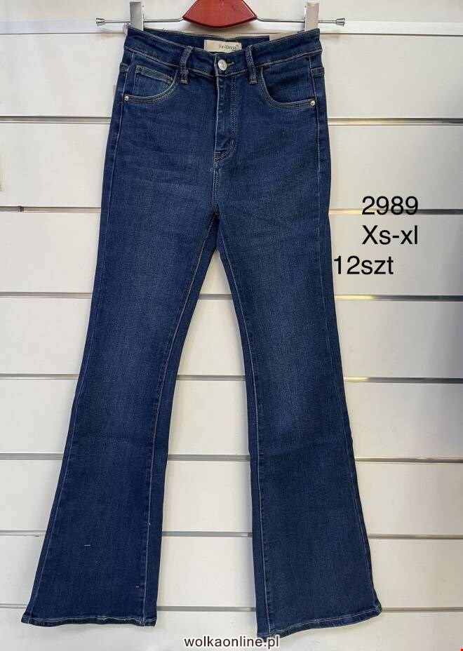 Jeansy damskie 2989 1 kolor  XS-XL