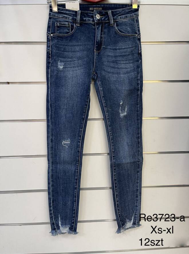 Jeansy damskie RE3723-A 1 kolor  XS-XL
