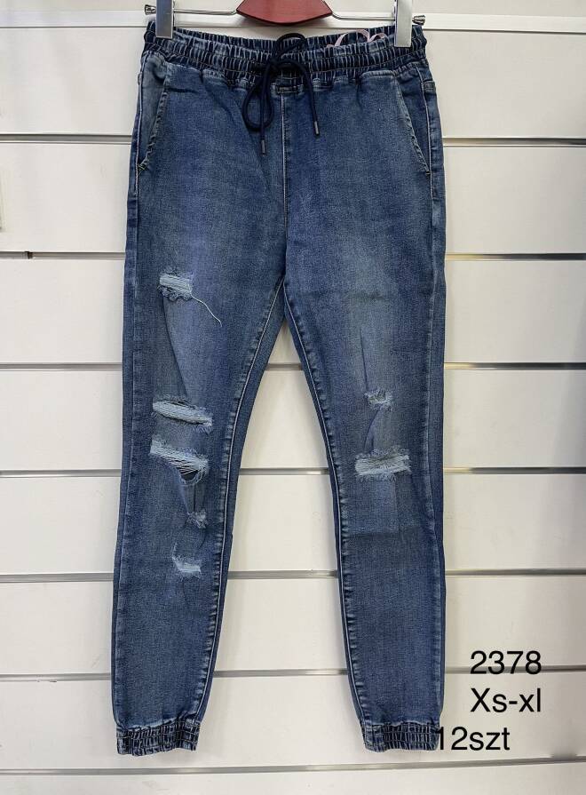 Jeansy damskie 2378 1 kolor  XS-XL