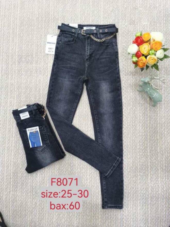 Jeansy damskie F8071 1 kolor  25-30 1