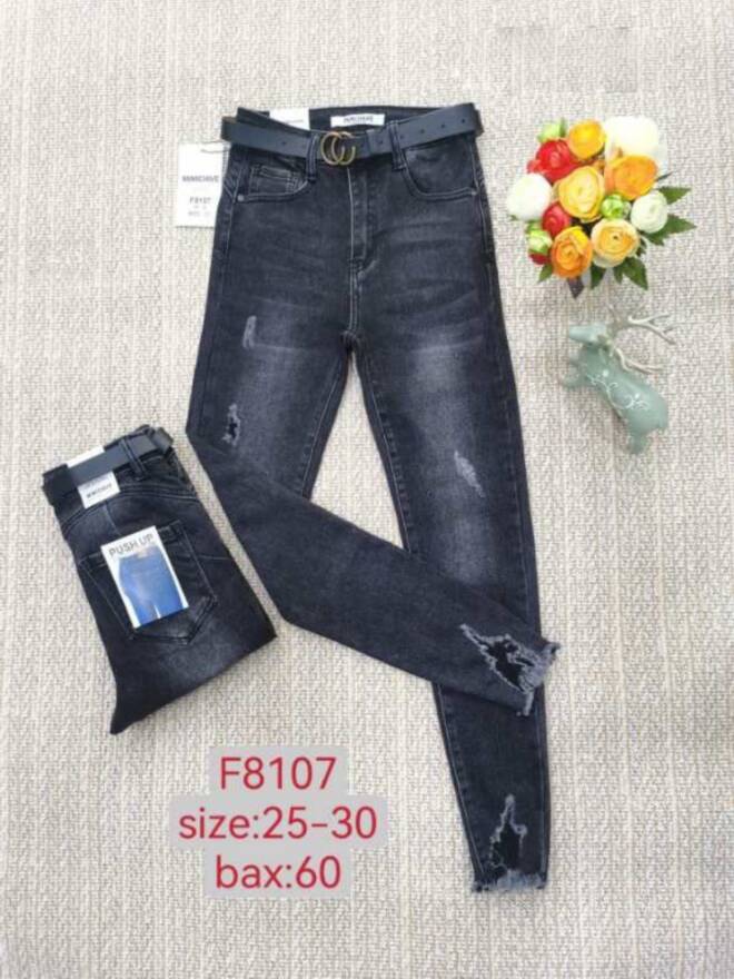 Jeansy damskie F8107 1 kolor  25-30