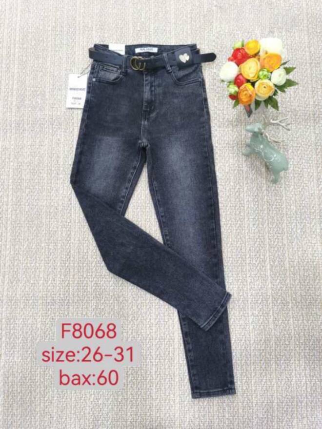 Jeansy damskie F8068 1 kolor  26-31 1