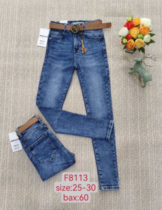 Jeansy damskie F8113 1 kolor  25-30