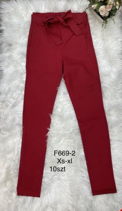Spodnie skórzane damskie F669-2 1 kolor  XS-XL