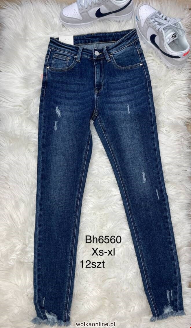 Jeansy damskie BH6560 1 kolor  XS-XL