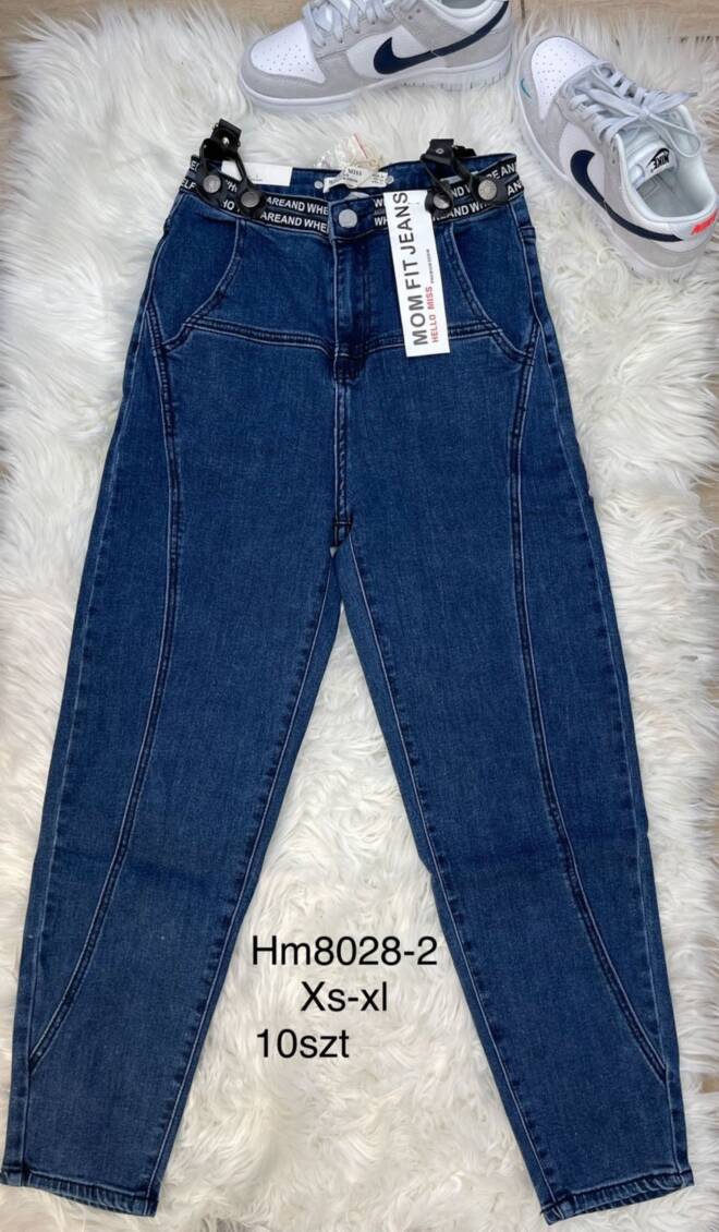 Jeansy damskie HM8028-2 1 kolor  XS-XL