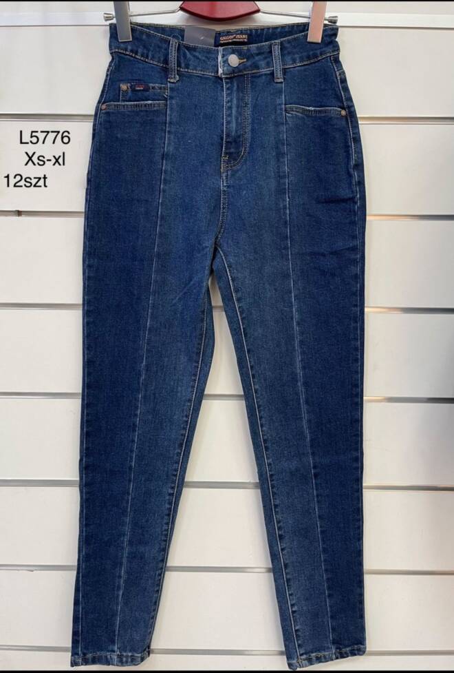 Jeansy damskie L5776 1 kolor  XS-XL