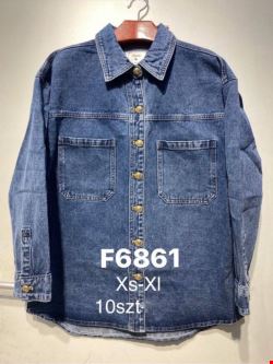 Kurtka jeansowa damskie F6861 1 kolor  XS-XL
