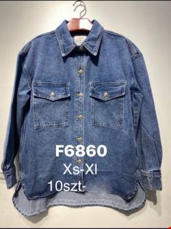 Kurtka jeansowa damskie F6860 1 kolor  XS-XL