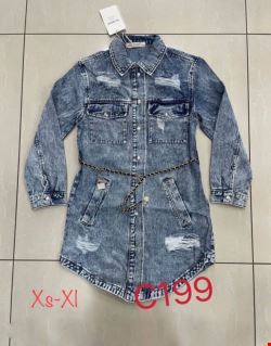 Kurtka jeansowa damskie C199 1 kolor  XS-XL