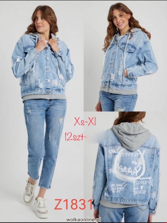 Kurtka jeansowa damskie Z1831 1 kolor  XS-XL