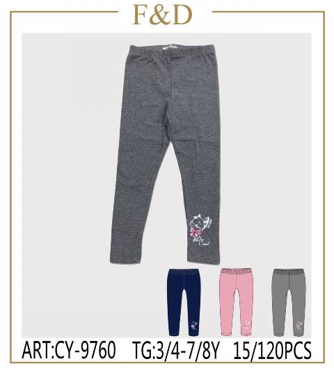 Leginsy dziewczęce CY-9760 Mix kolor 3-8 1