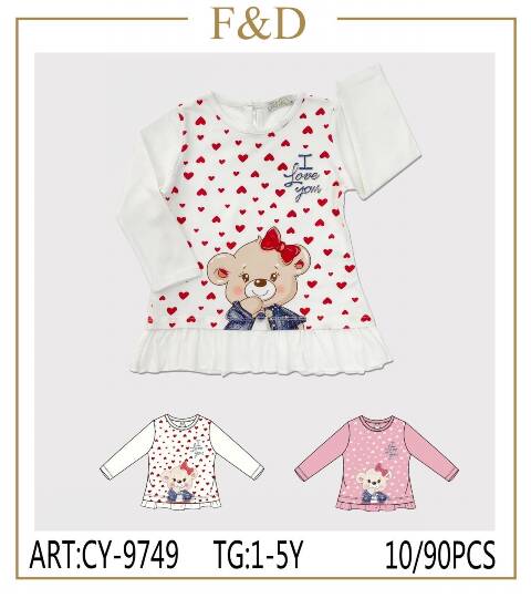 Kluzka dziewczęcy CY-9749 Mix kolor 1-5